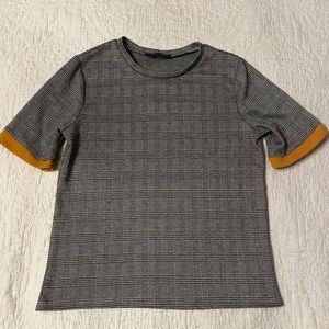 Ladies Suzy Shier Shirt With Fine Plaid Detail